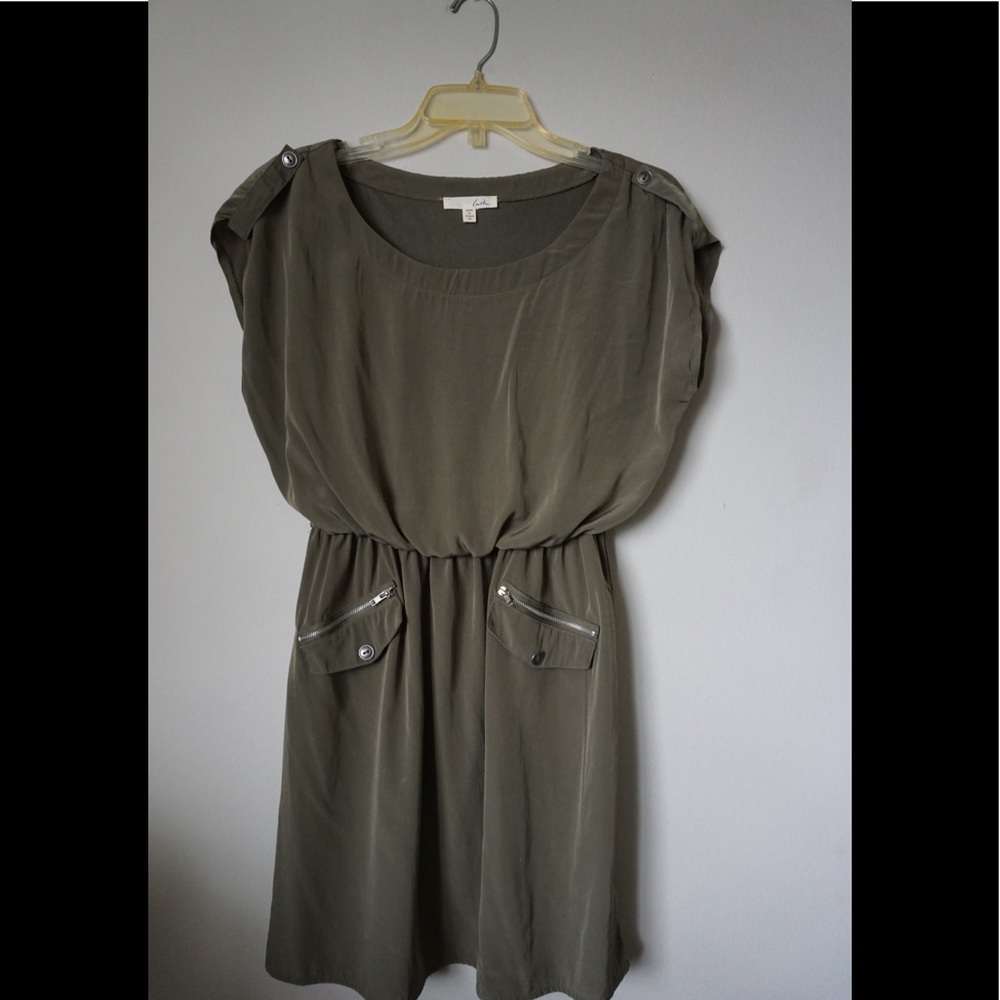 Lush Olive Green Medium Dress